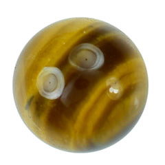 YELLOW TIGER EYE PLAIN ROUND BALL (NO DRILL)(OPAQUE)(CLEAN) 8.00X8.00 MM 3.50 CTS