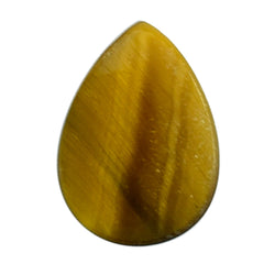 YELLOW TIGER EYE PLAIN PEAR CAB (OPAQUE)(CLEAN) 7.00X5.00 MM 0.58 CTS