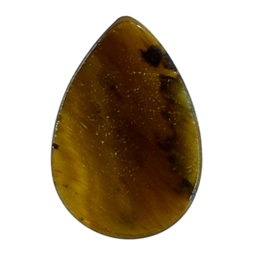 YELLOW TIGER EYE PLAIN PEAR CAB (OPAQUE)(CLEAN) 6.00X4.00 MM 0.37 CTS