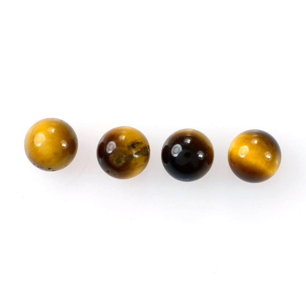 YELLOW TIGER EYE PLAIN ROUND BALL (NO DRILL)(OPAQUE)(CLEAN) 5.00X5.00 MM 0.88 CTS