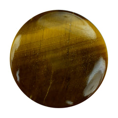 YELLOW TIGER EYE PLAIN ROUND CAB (OPAQUE)(CLEAN) 20.00X20.00 MM 6.80 CTS