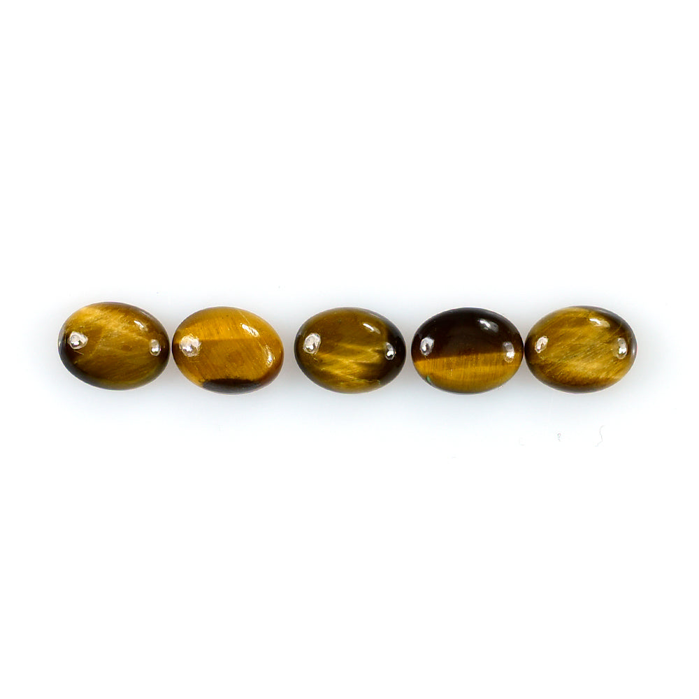 YELLOW TIGER EYE PLAIN OVAL CAB (OPAQUE)(CLEAN) 9.00X7.00 MM 1.54 CTS