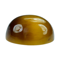 YELLOW TIGER EYE PLAIN ROUND CAB (OPAQUE)(CLEAN) 5.00X5.00 MM 0.49 CTS