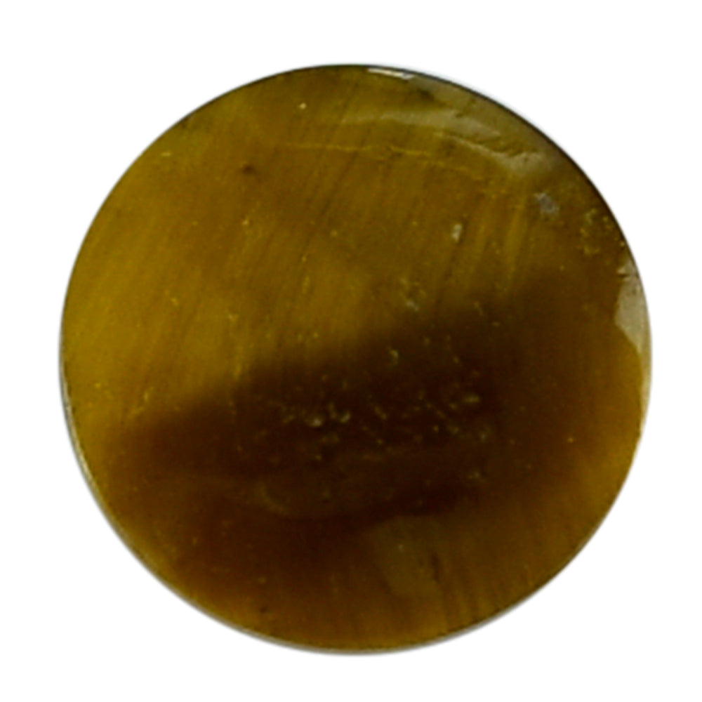 YELLOW TIGER EYE PLAIN ROUND CAB (OPAQUE)(CLEAN) 5.00X5.00 MM 0.49 CTS