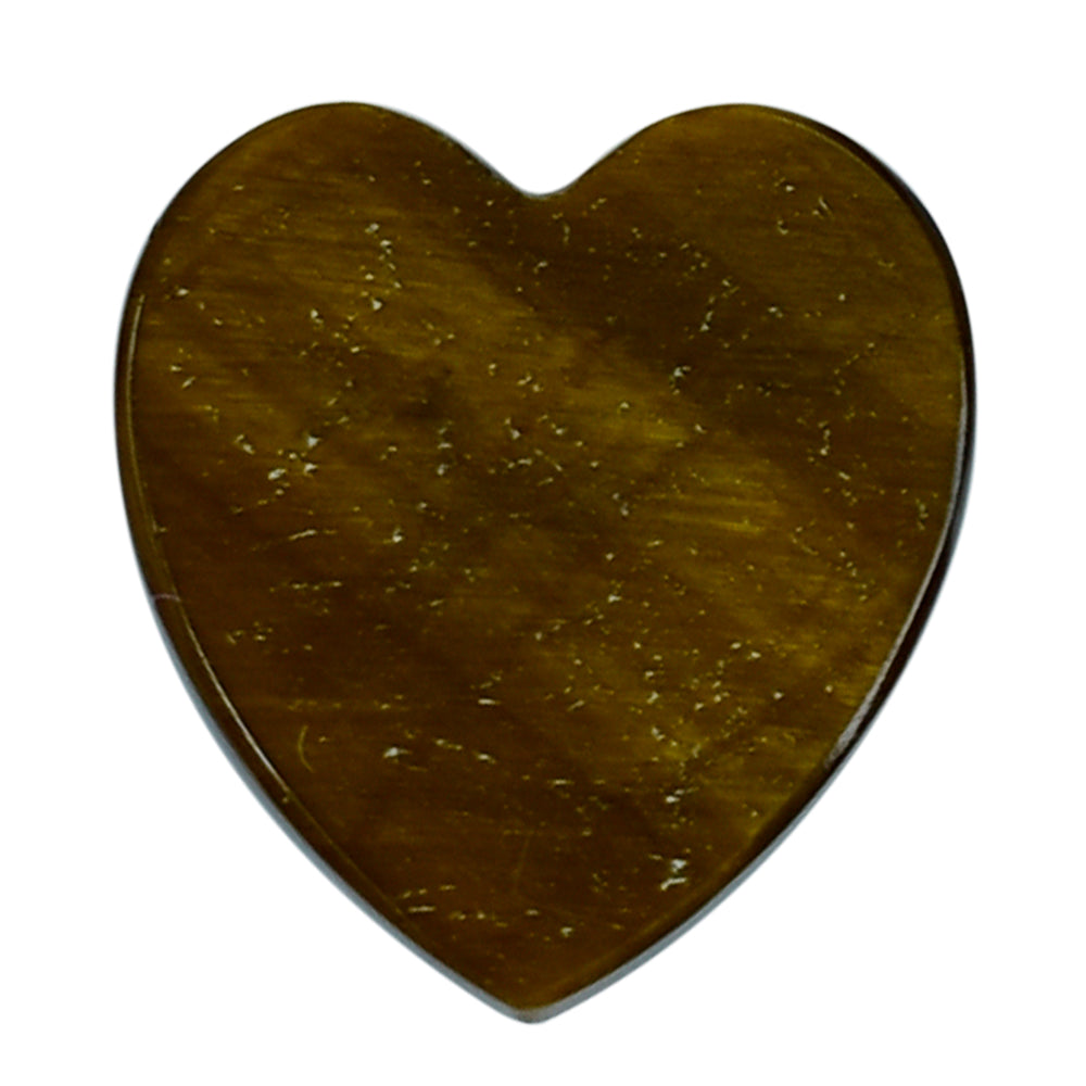 YELLOW TIGER EYE FLAT PLATE HEART (OPAQUE)(CLEAN) 9.50X9.50 MM 1.84 CTS