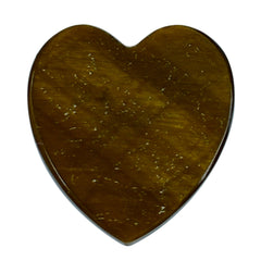 YELLOW TIGER EYE FLAT PLATE HEART (OPAQUE)(CLEAN) 9.50X9.50 MM 1.84 CTS