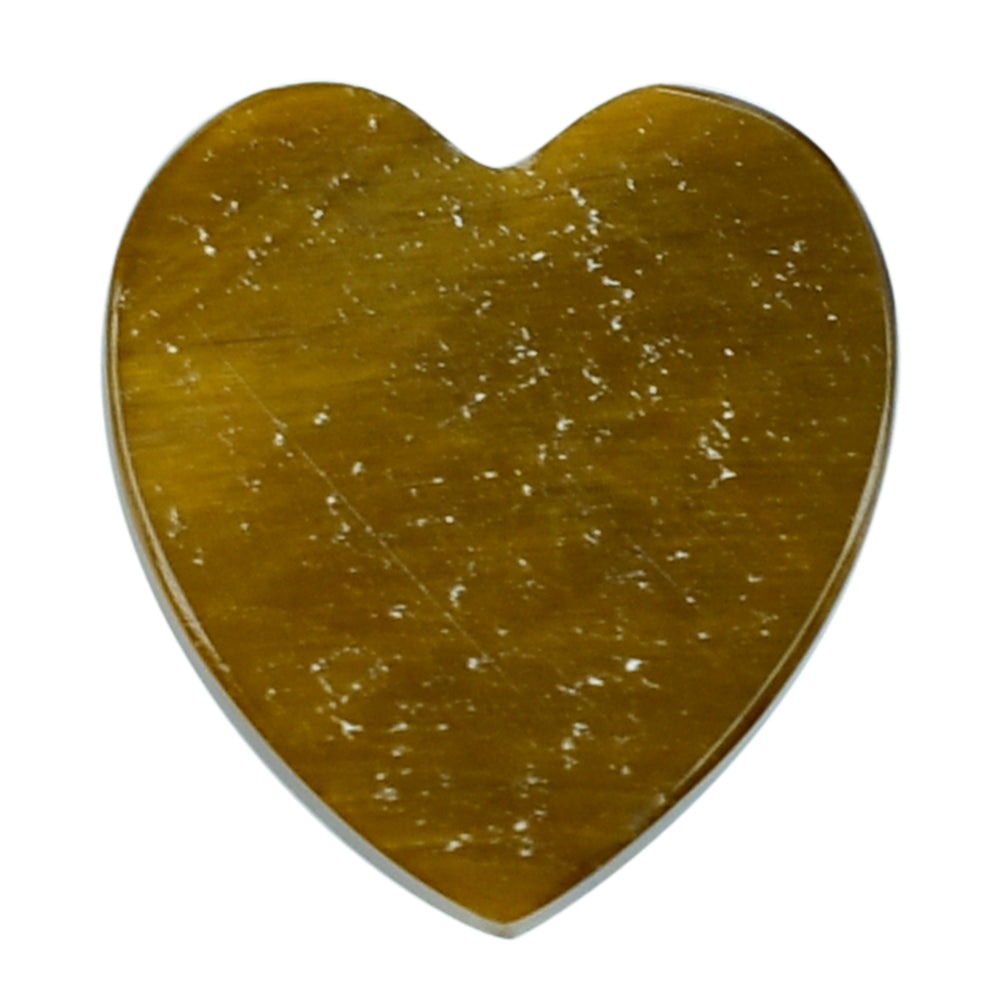YELLOW TIGER EYE FLAT PLATE HEART (OPAQUE)(CLEAN) 9.50X9.50 MM 1.84 CTS
