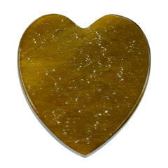 YELLOW TIGER EYE FLAT PLATE HEART (OPAQUE)(CLEAN) 9.50X9.50 MM 1.84 CTS