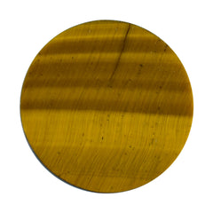 YELLOW TIGER EYE FLAT DISC ROUND (OPAQUE)(CLEAN) 24.80X24.80 MM 19.96 CTS