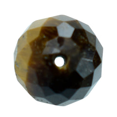 YELLOW TIGER EYE CHECKER FACETED ROUND BALL (OPAQUE)(SI) 5.50X5.50 MM 1.25 CTS