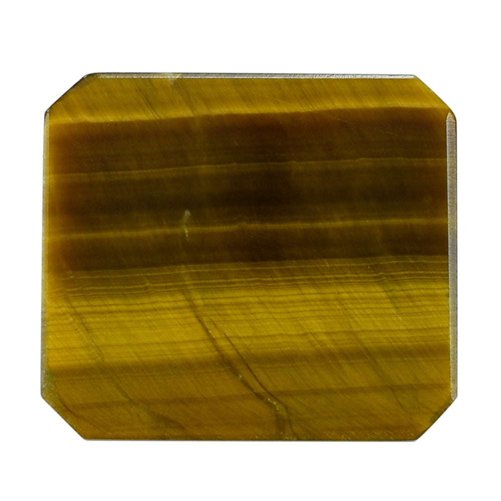 YELLOW TIGER EYE TABLE CUT OCTAGON CAB (FLAT BOTTOM)(OPAQUE)(CLEAN) 18.00X16.00 MM 11.55 CTS