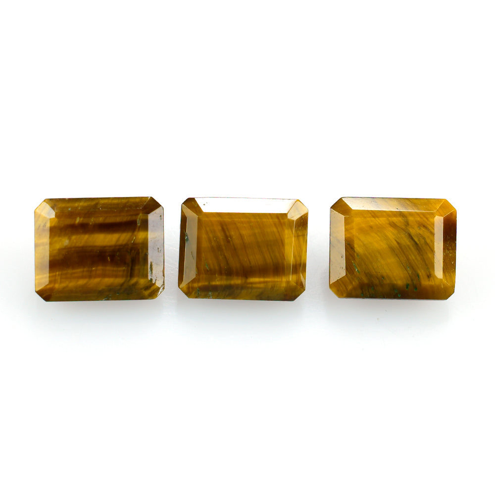 YELLOW TIGER EYE STEP CUT OCTAGON (OPAQUE)(CLEAN) 10.00X8.00 MM 3.42 CTS