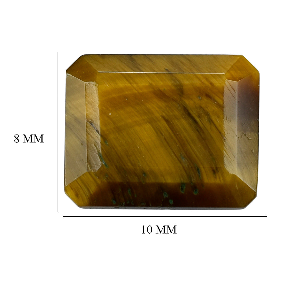 YELLOW TIGER EYE STEP CUT OCTAGON (OPAQUE)(CLEAN) 10.00X8.00 MM 3.42 CTS