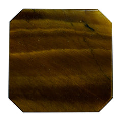 YELLOW TIGER EYE TABLE CUT OCTAGON CAB (FLAT BOTTOM)(OPAQUE)(CLEAN) 20.00X20.00 MM 12.25 CTS