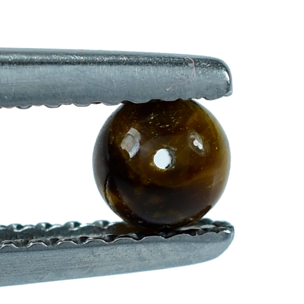 YELLOW TIGER EYE PLAIN ROUND BALL (F/D_0.60)(OPAQUE)(CLEAN) 4.00X4.00 MM 0.46 CTS