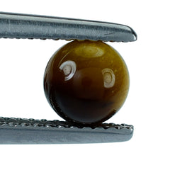 YELLOW TIGER EYE PLAIN ROUND BALL (NO DRILL)(OPAQUE)(CLEAN) 6.00X6.00 MM 1.48 CTS