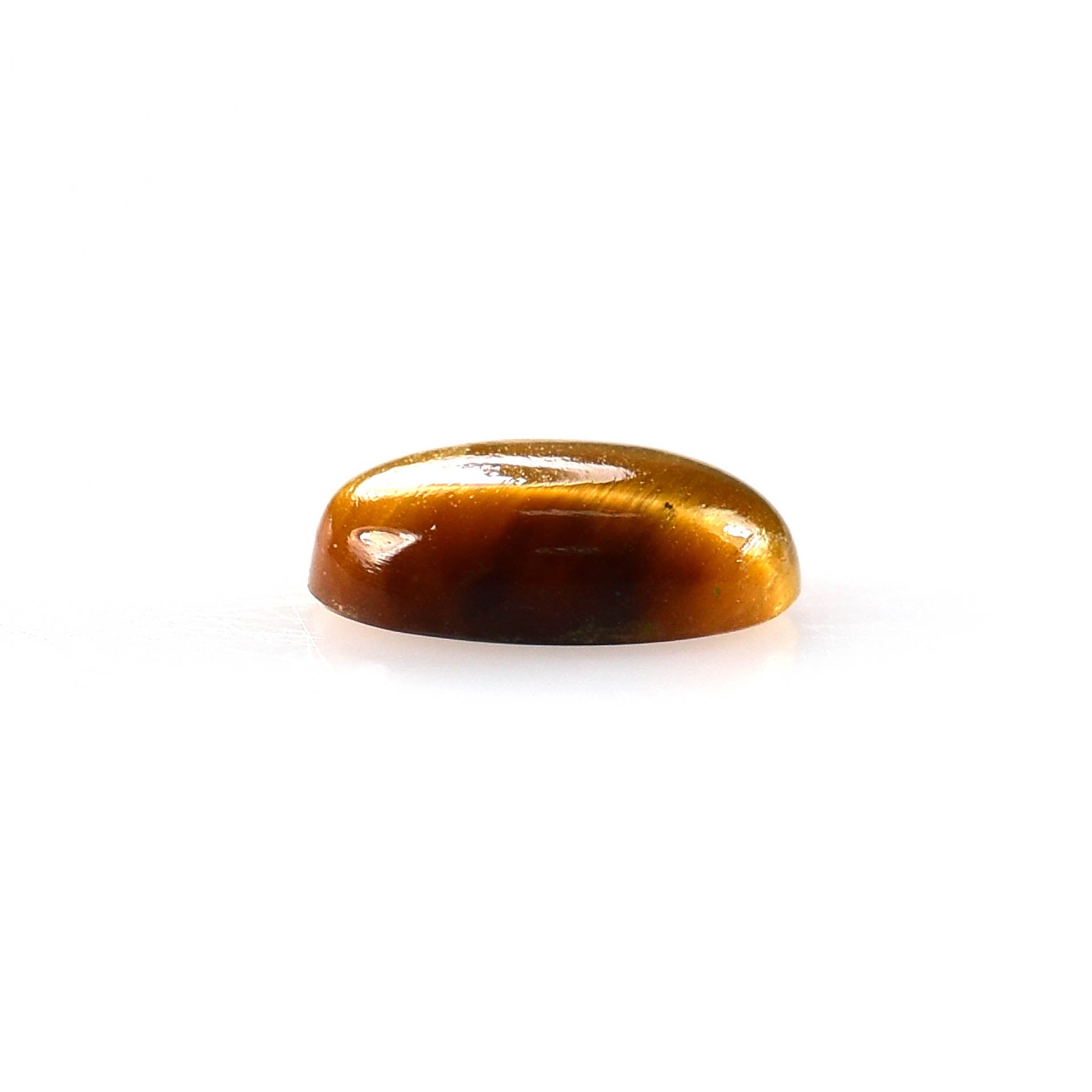 YELLOW TIGER EYE PLAIN OVAL CAB (OPAQUE)(CLEAN) 7.00X5.00 MM 0.66 CTS