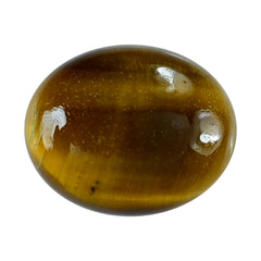 YELLOW TIGER EYE PLAIN OVAL CAB (OPAQUE)(CLEAN) 11.00X9.00 MM 2.85 CTS