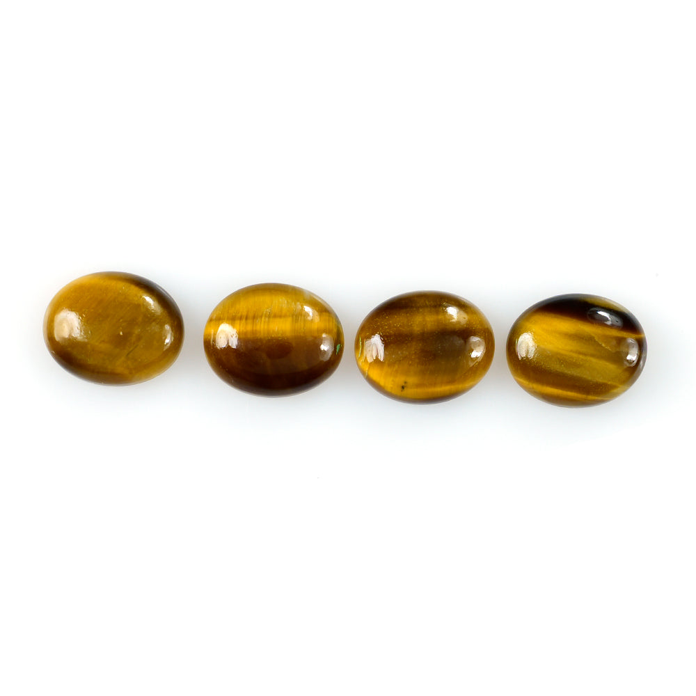 YELLOW TIGER EYE PLAIN OVAL CAB (OPAQUE)(CLEAN) 11.00X9.00 MM 2.85 CTS