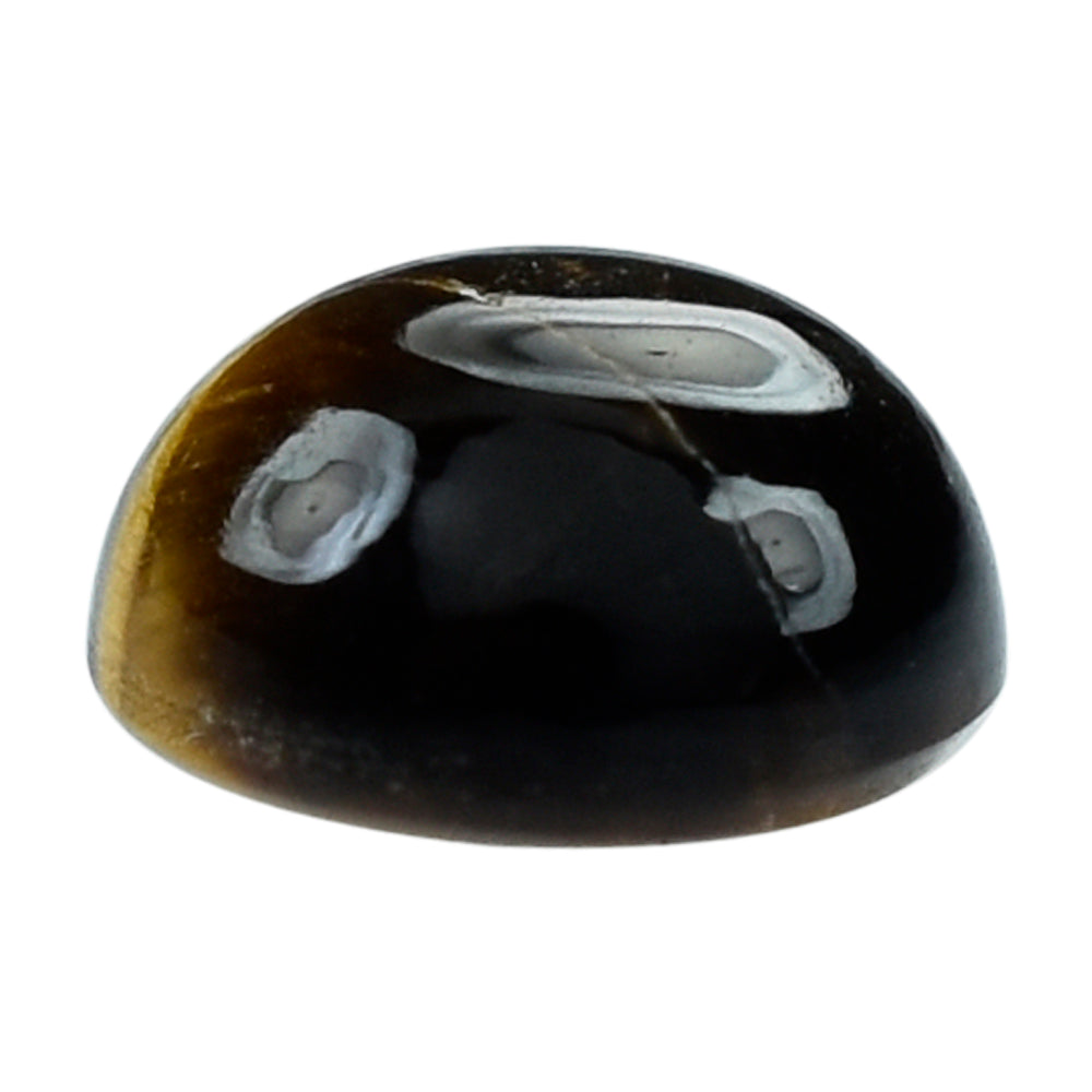 YELLOW TIGER EYE PLAIN ROUND CAB (OPAQUE)(CLEAN) 5.00X5.00 MM 0.53 CTS