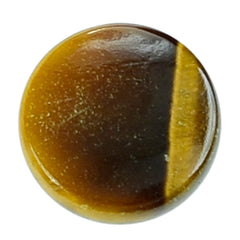 YELLOW TIGER EYE PLAIN ROUND CAB (OPAQUE)(CLEAN) 5.50X5.50 MM 0.69 CTS