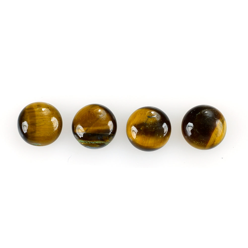 YELLOW TIGER EYE PLAIN ROUND CAB (OPAQUE)(CLEAN) 5.50X5.50 MM 0.69 CTS