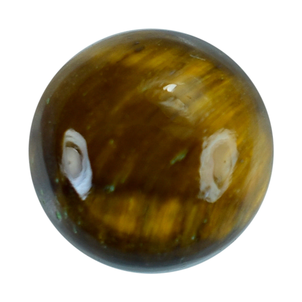 YELLOW TIGER EYE PLAIN ROUND CAB (OPAQUE)(CLEAN) 6.50X6.50 MM 1.02 CTS