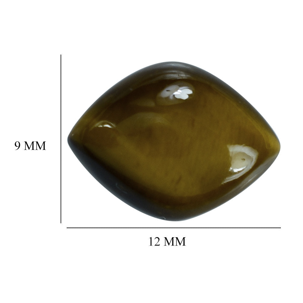 YELLOW TIGER'S EYE QUARTZ MARQUISE CAB 12X9MM 3.26 Cts.