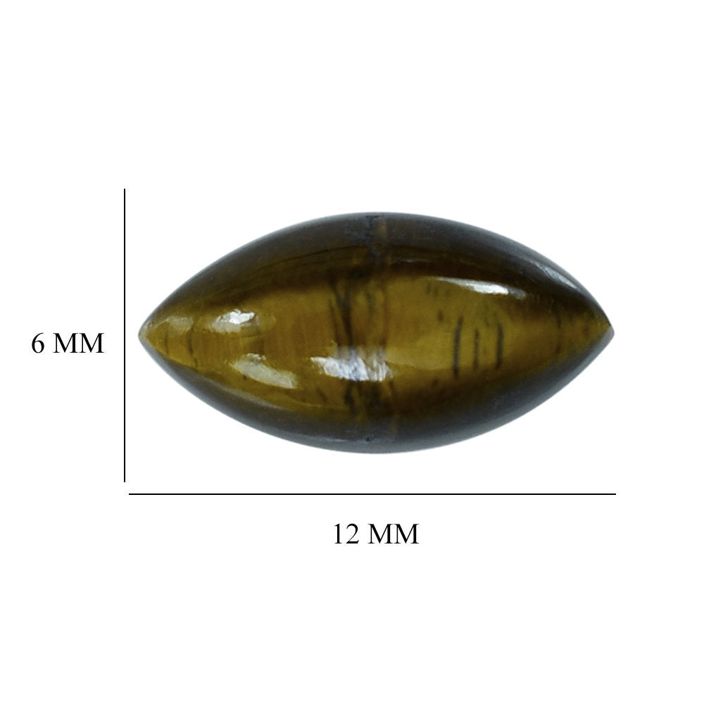 YELLOW TIGER'S EYE QUARTZ MARQUISE CAB 12X6MM 2.37 Cts.