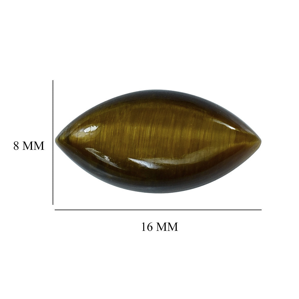 YELLOW TIGER'S EYE QUARTZ MARQUISE CAB 16X8MM 3.60 Cts.