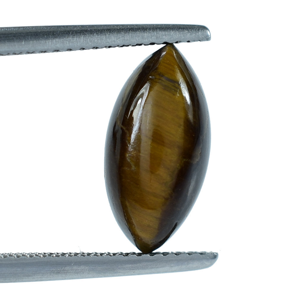 YELLOW TIGER'S EYE QUARTZ MARQUISE CAB 14X7MM 3.61 Cts.