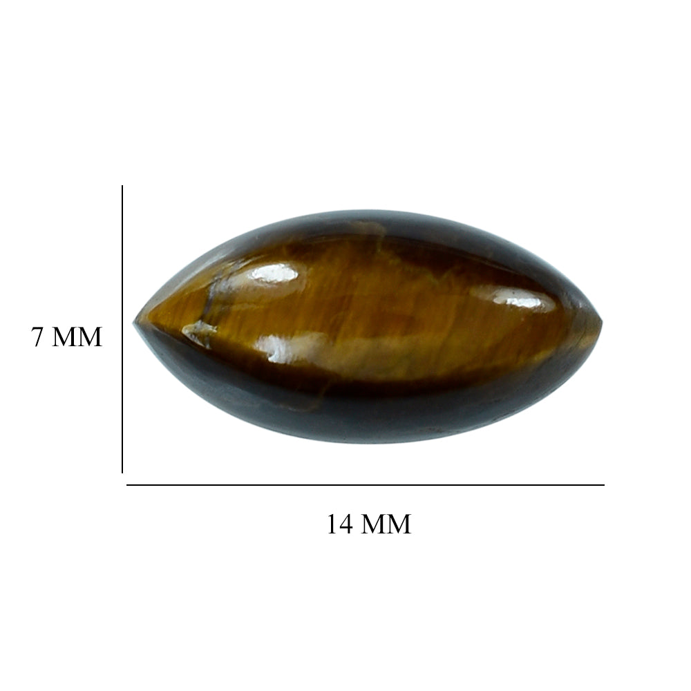 YELLOW TIGER'S EYE QUARTZ MARQUISE CAB 14X7MM 3.61 Cts.