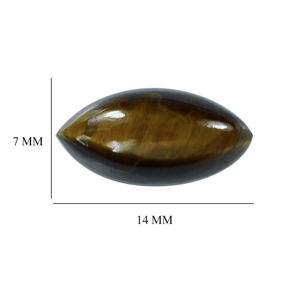 YELLOW TIGER'S EYE QUARTZ MARQUISE CAB 14X7MM 3.61 Cts.