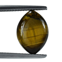 YELLOW TIGER'S EYE QUARTZ MARQUISE CAB 14X10MM 4.44 Cts.