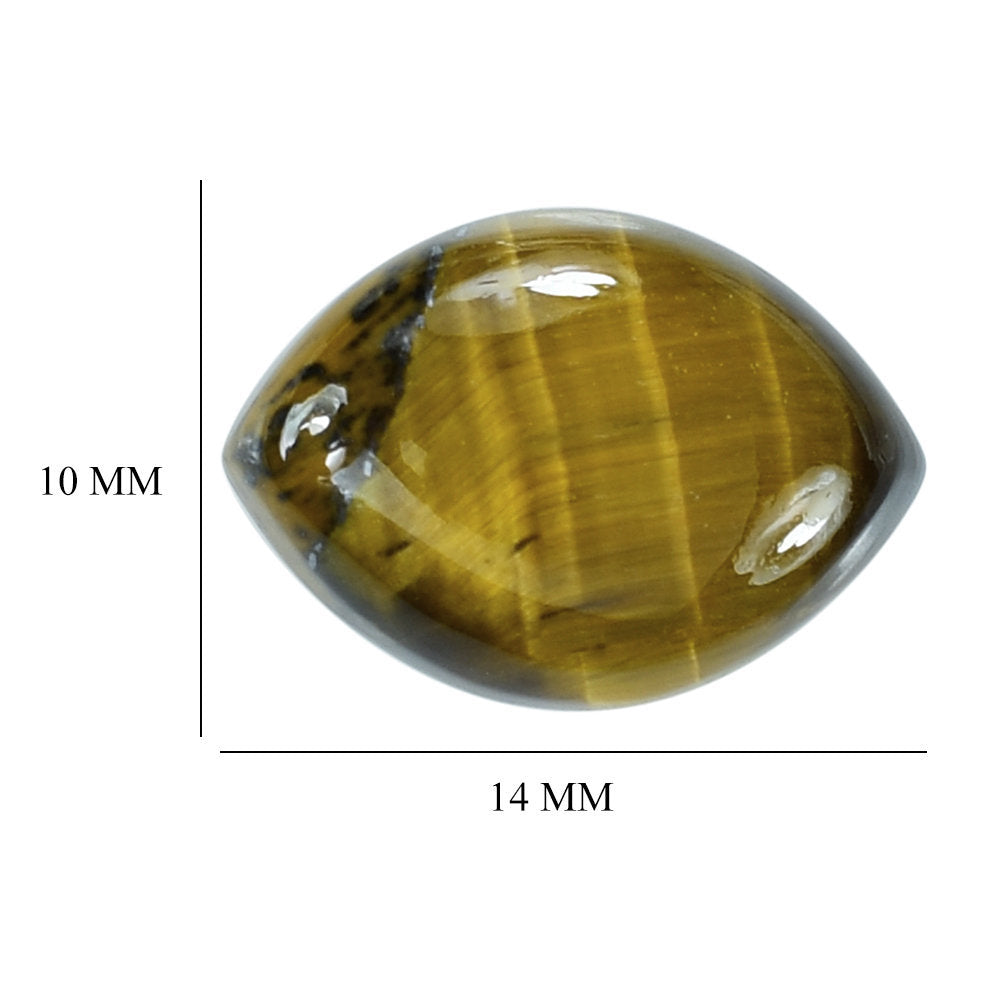 YELLOW TIGER'S EYE QUARTZ MARQUISE CAB 14X10MM 4.44 Cts.