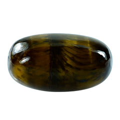 YELLOW TIGER'S EYE QUARTZ LENTIL CUSHION 12MM 7.87 Cts.