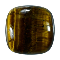 YELLOW TIGER'S EYE QUARTZ LENTIL CUSHION 12MM 7.87 Cts.