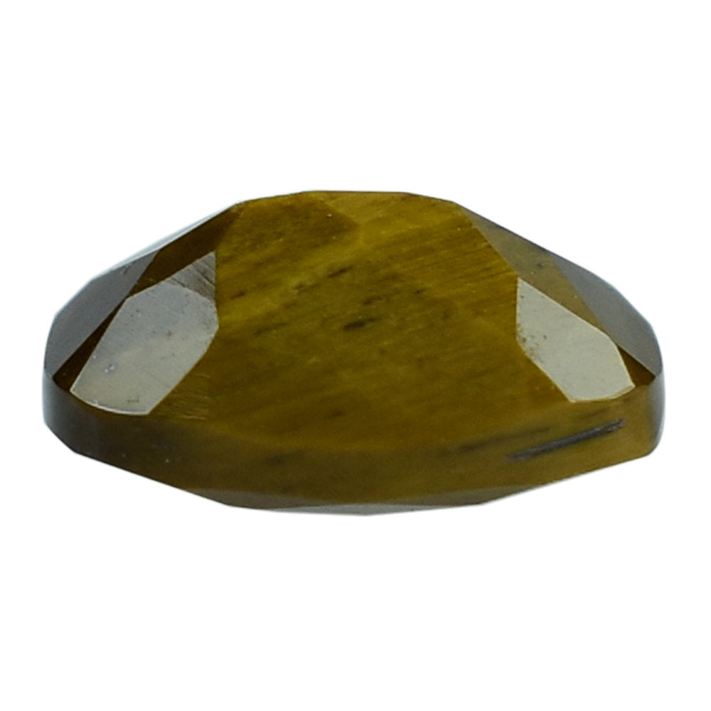 YELLOW TIGER'S EYE QUARTZ CHECKER CUT CUSHION 7X5MM 0.84 Cts.