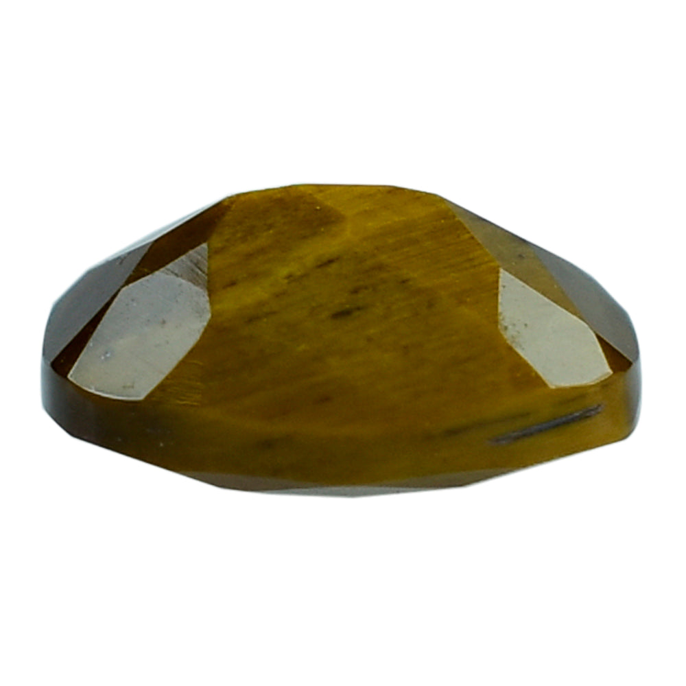 YELLOW TIGER'S EYE QUARTZ CHECKER CUT CUSHION 7X5MM 0.84 Cts.