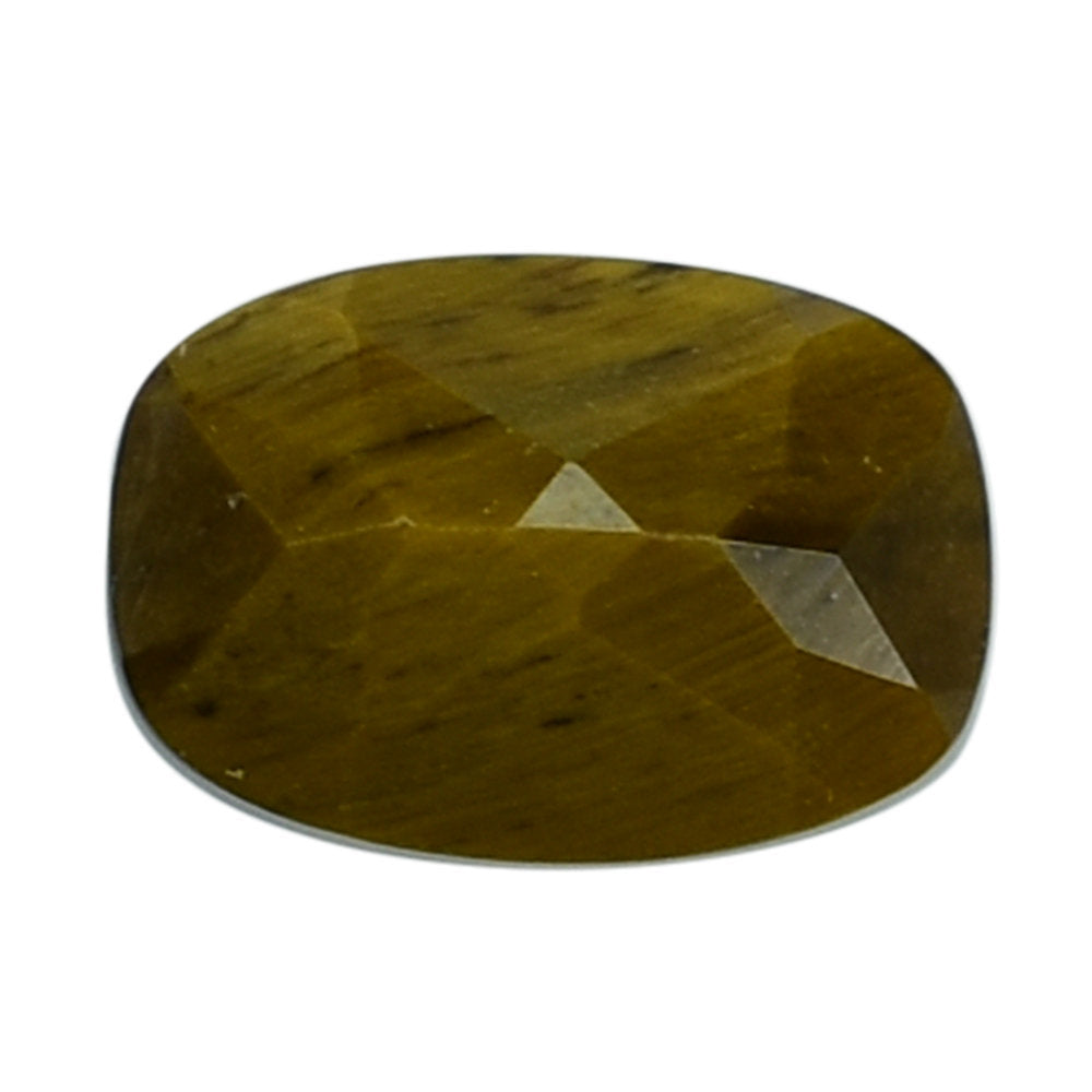 YELLOW TIGER'S EYE QUARTZ CHECKER CUT CUSHION 7X5MM 0.84 Cts.