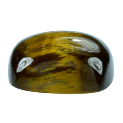 YELLOW TIGER'S EYE QUARTZ CUSHION CAB 11MM 5.54 Cts.