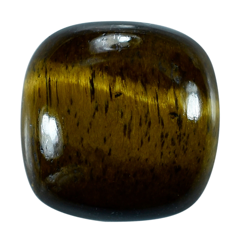 YELLOW TIGER'S EYE QUARTZ CUSHION CAB 10MM 3.75 Cts.