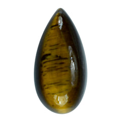 YELLOW TIGER'S EYE QUARTZ PEAR CAB 12X6MM 2.47 Cts.
