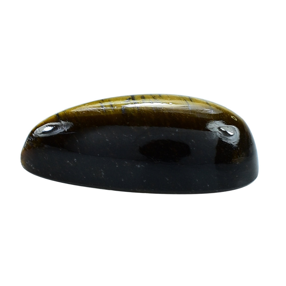 YELLOW TIGER'S EYE QUARTZ PEAR CAB 12X6MM 2.47 Cts.