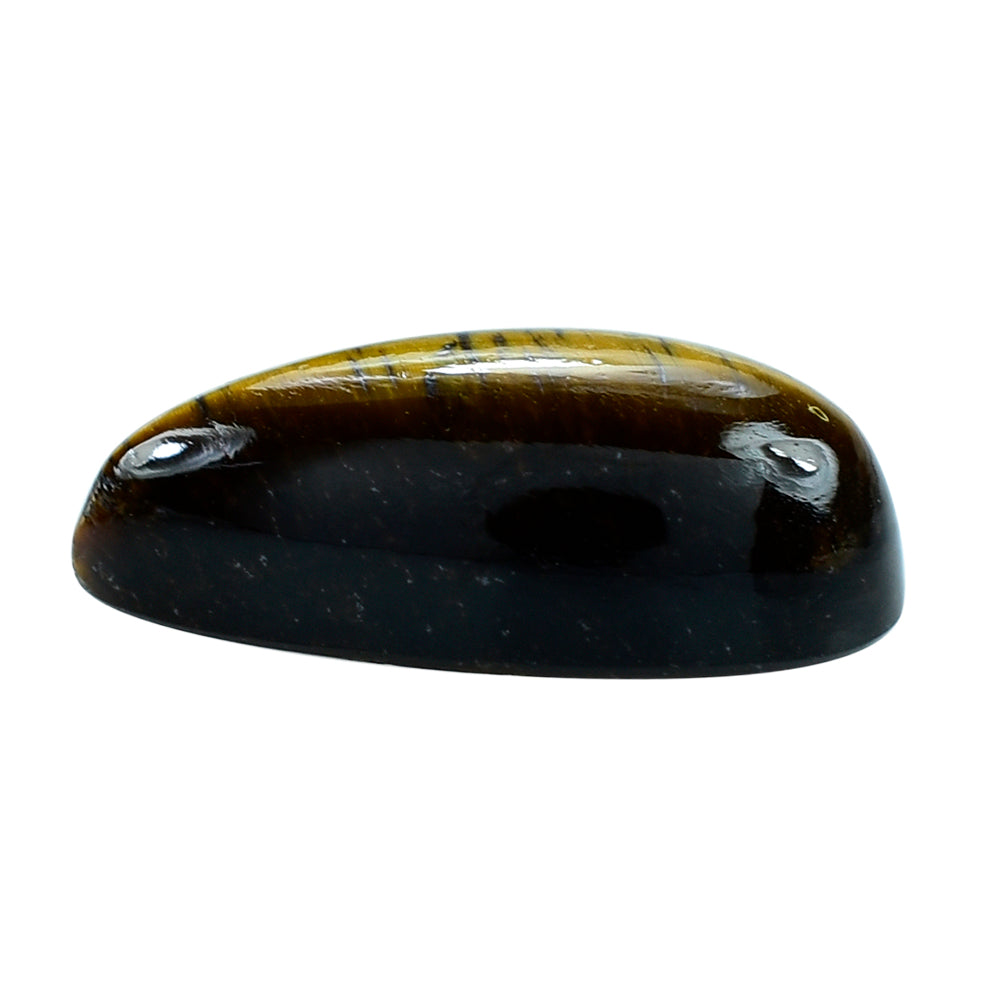 YELLOW TIGER'S EYE QUARTZ PEAR CAB 12X6MM 2.47 Cts.