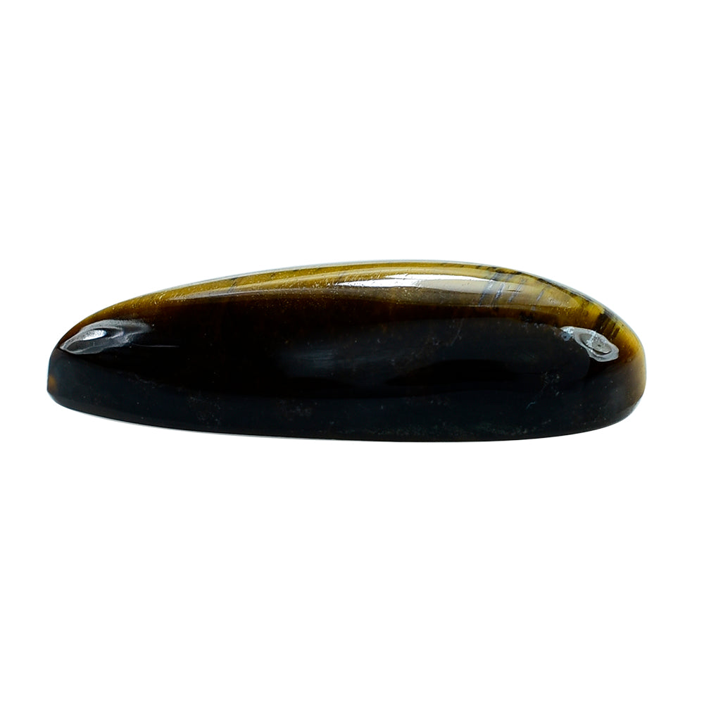 YELLOW TIGER'S EYE QUARTZ PEAR CAB 18X7MM 4.47 Cts.