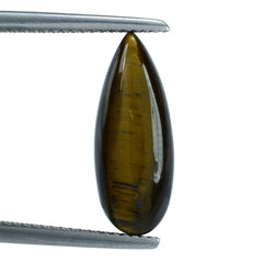 YELLOW TIGER'S EYE QUARTZ PEAR CAB 18X7MM 4.47 Cts.