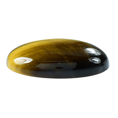 YELLOW TIGER'S EYE QUARTZ OVAL CAB 14X10MM 4.31 Cts.