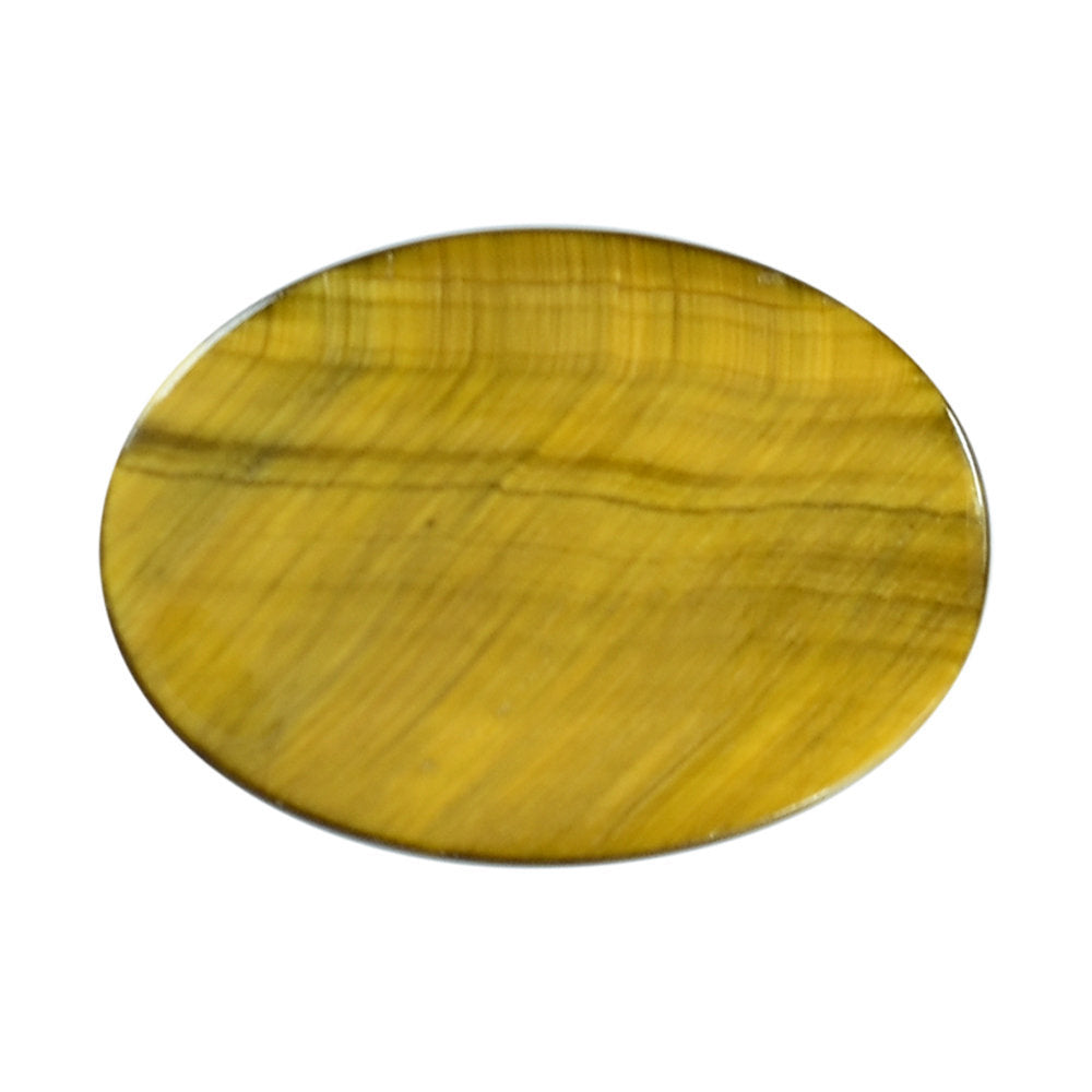 YELLOW TIGER'S EYE QUARTZ OVAL CAB 14X10MM 4.31 Cts.