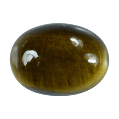 YELLOW TIGER'S EYE QUARTZ OVAL CAB 12X9MM 4.36 Cts.